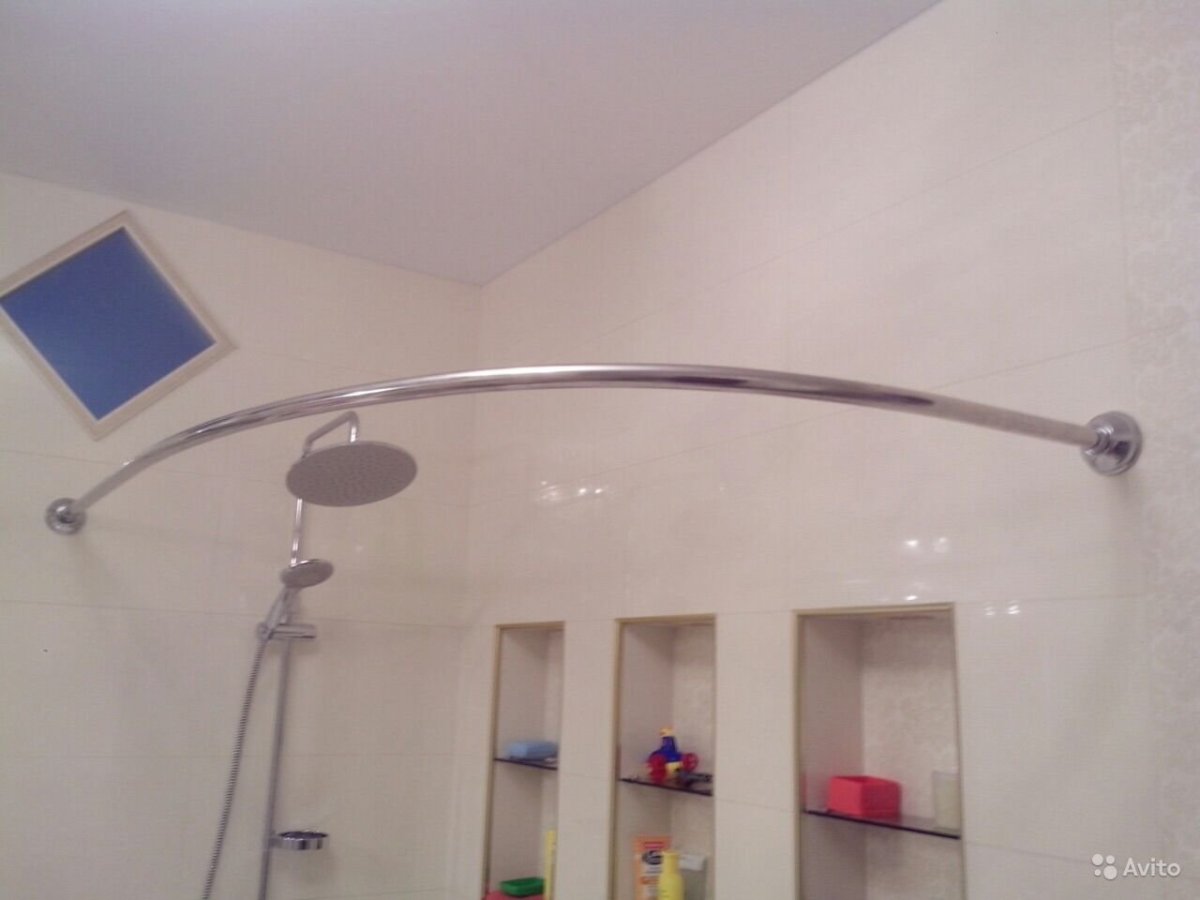 Штанга для шторы душа угловая 90х90