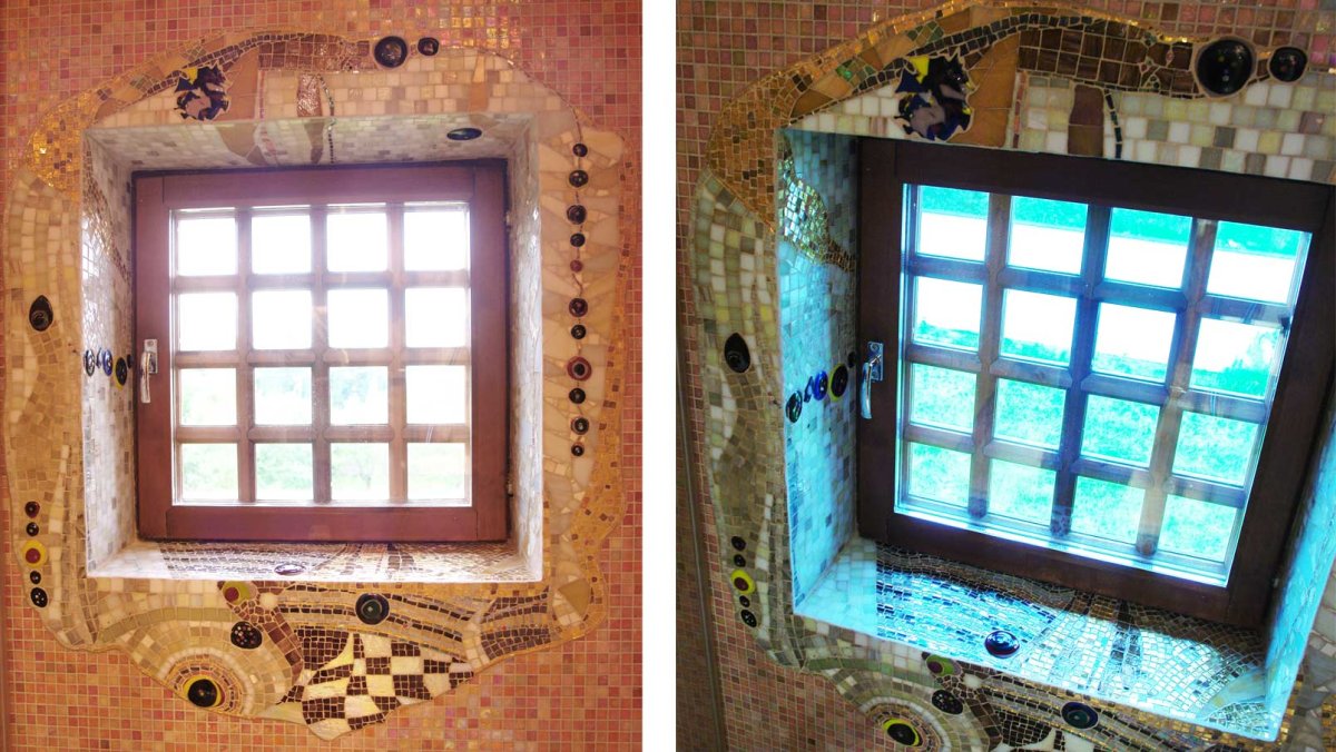 Оконные откосы мозаикой