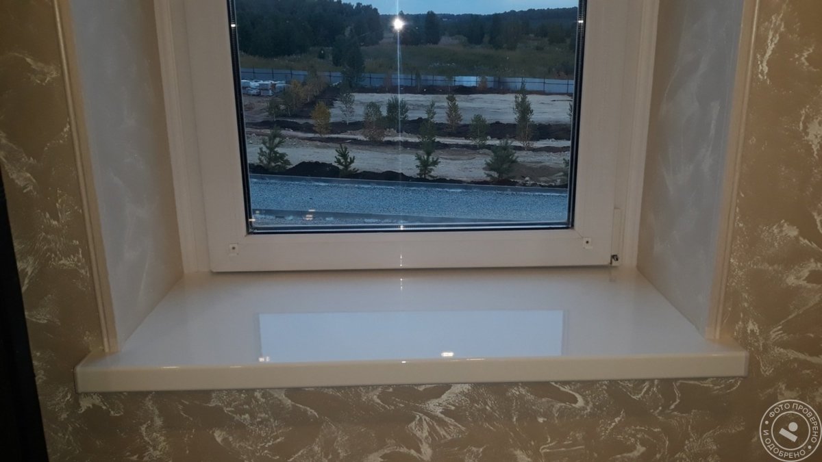 Откосы из плитки на окнах