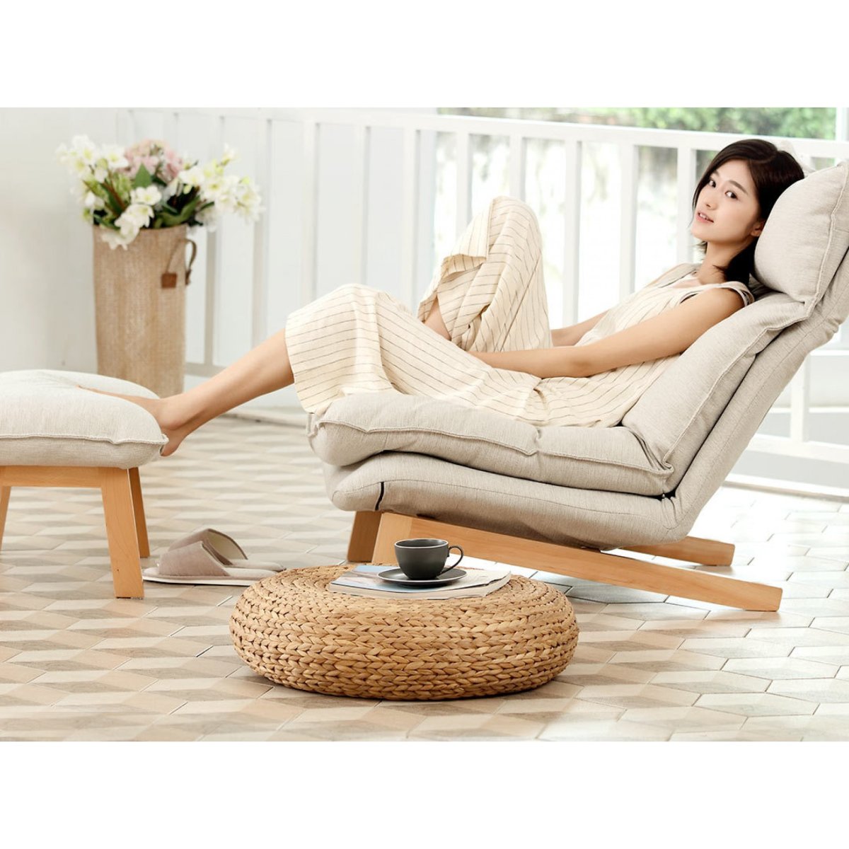 Кресло-реклайнер механическое Xiaomi 8h freely Adjustable Lounge Sofa Grey (st1)