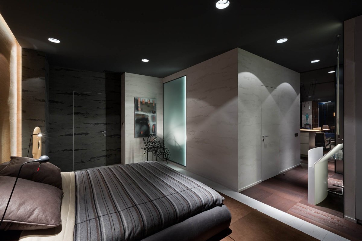 Стильная мужская спальня