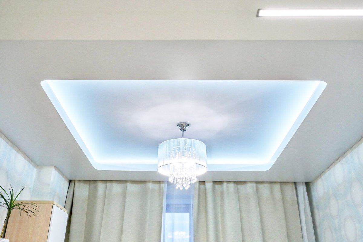 Натяжной потолок с подсве