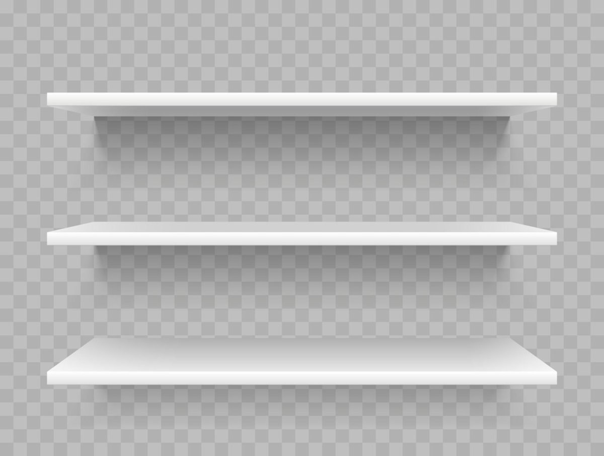 Полки магазинные пустые для детей