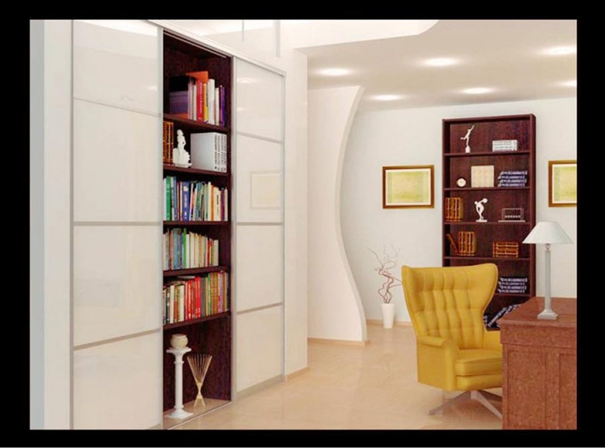 Встроенные книжные шкафы