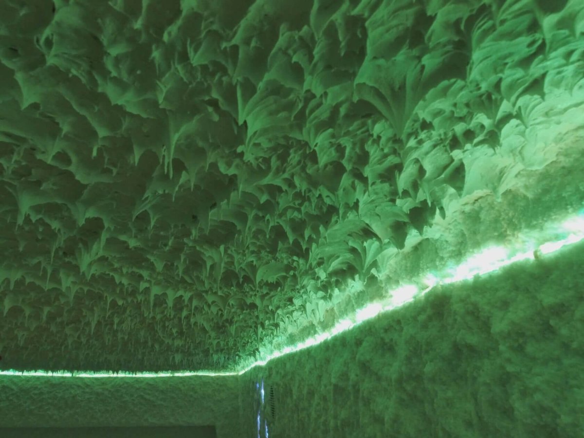 Потолок из ваты с подсветкой