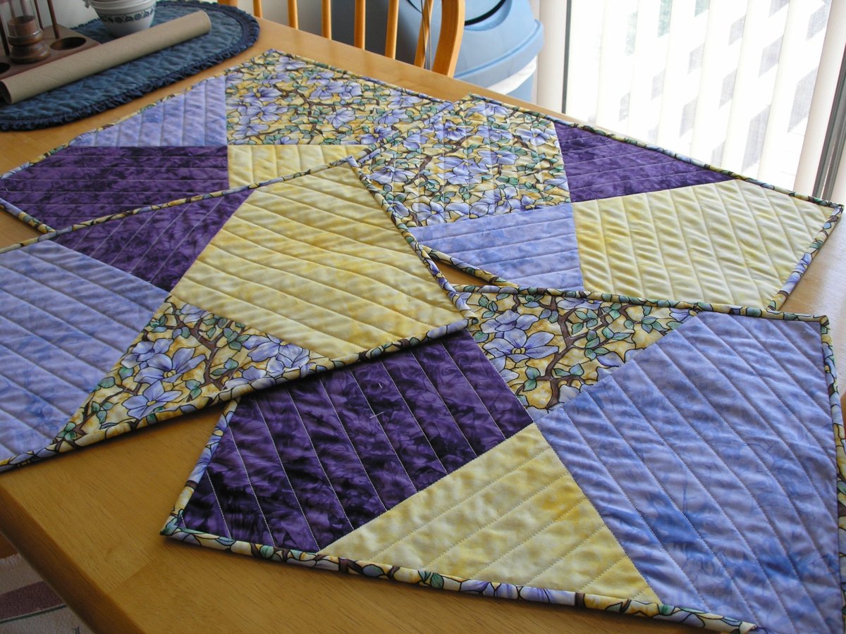 Пошив салфетки из лоскута."