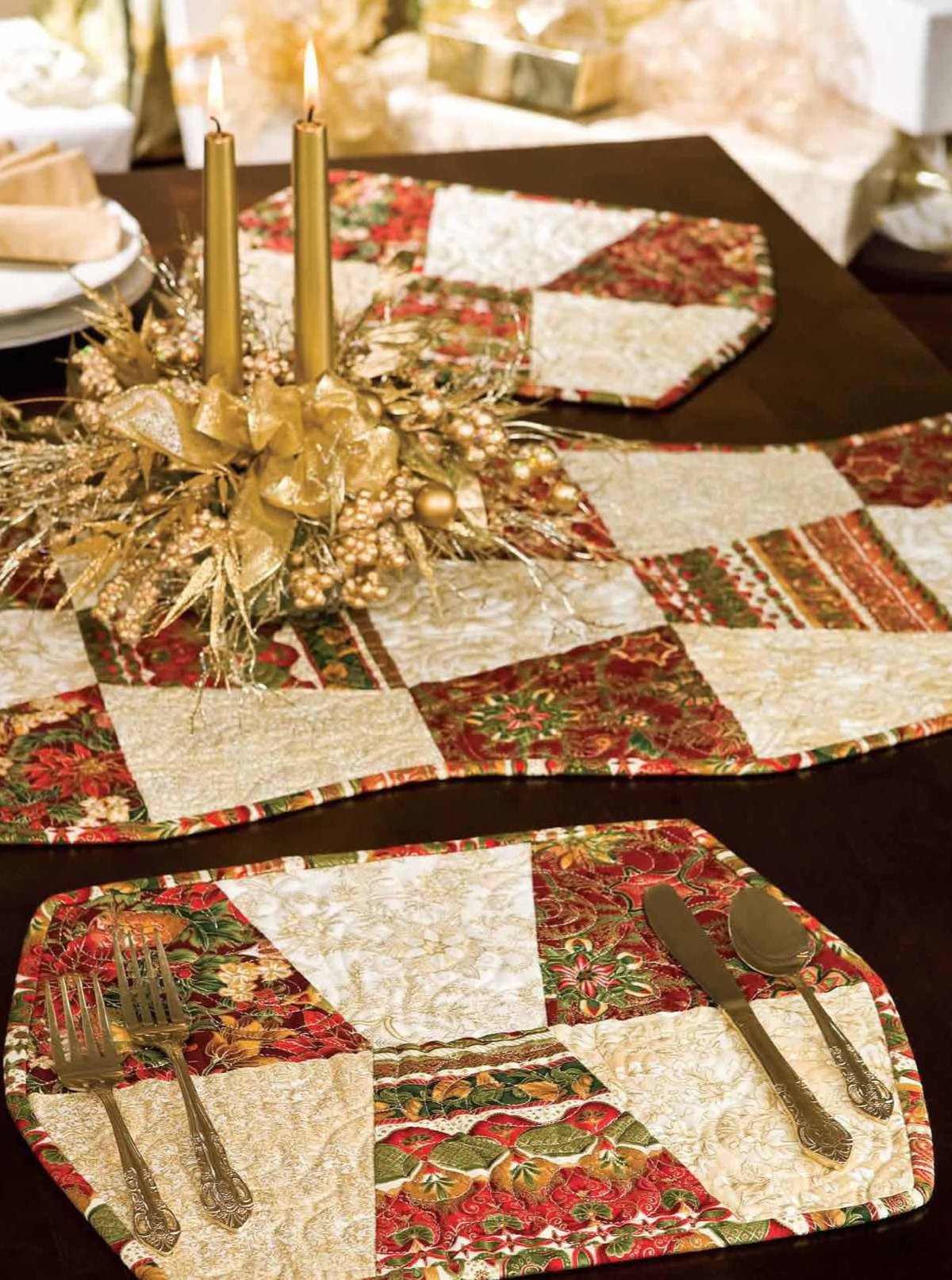 Ланчматы пэчворк Рождество