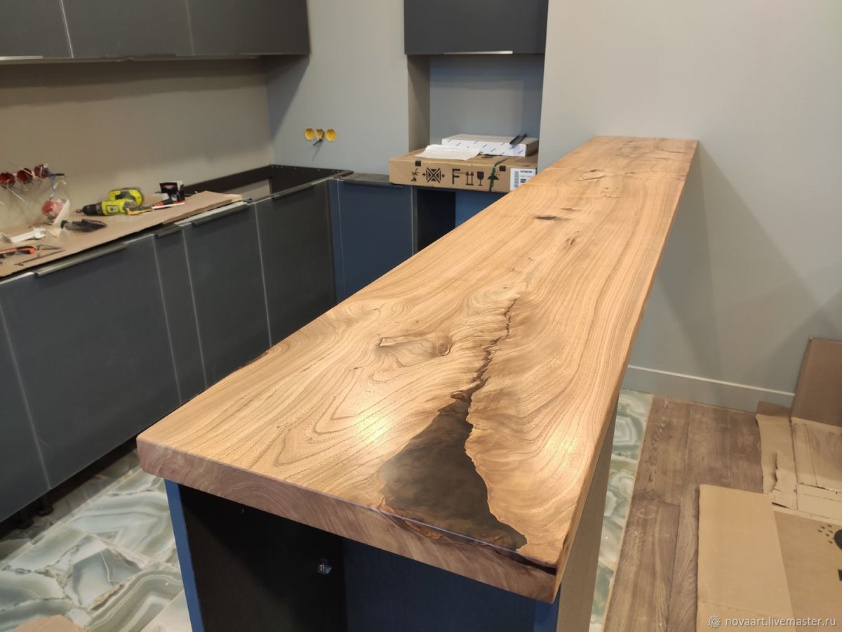 Барная стойка лофт из слэба