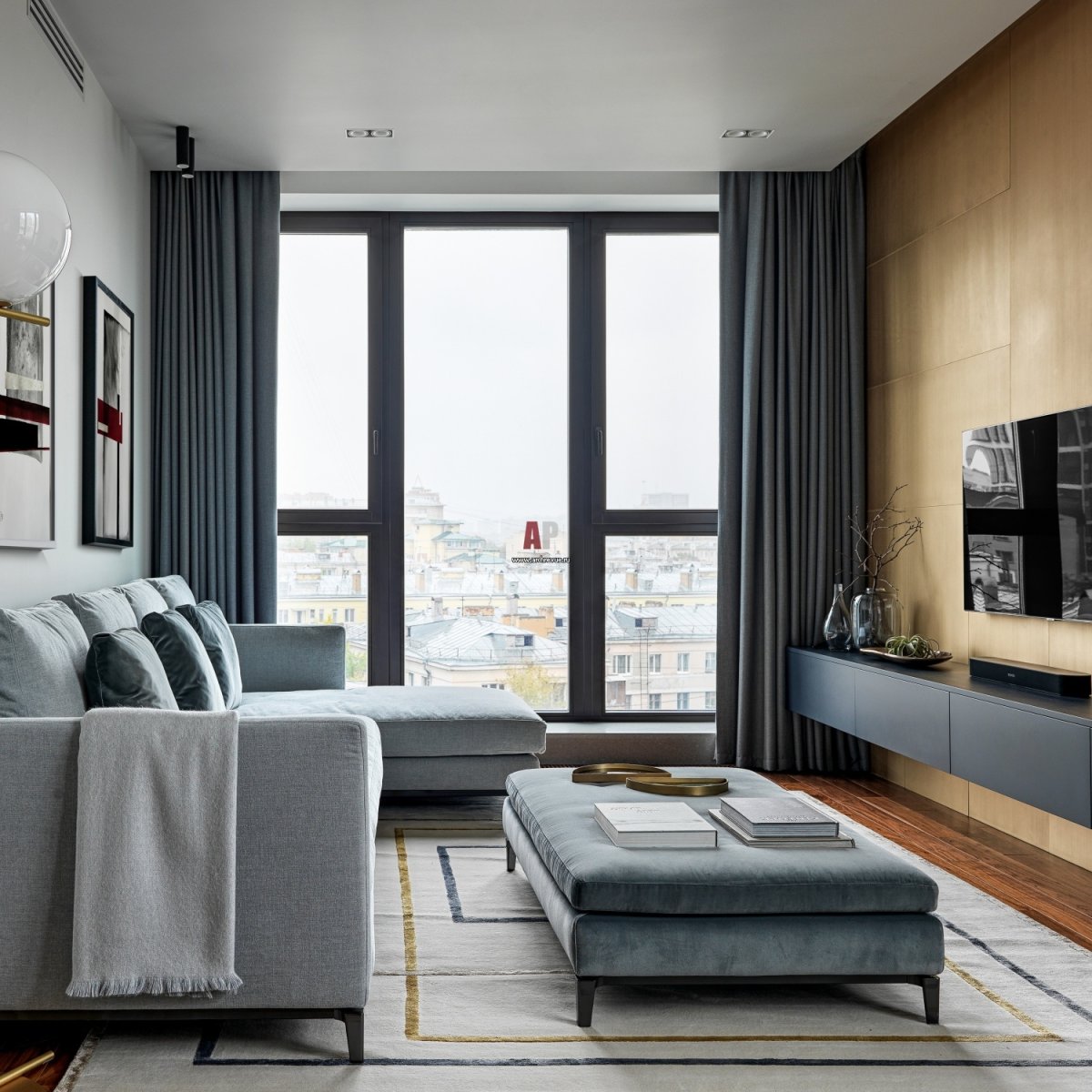Интерьер квартиры в серых тонах