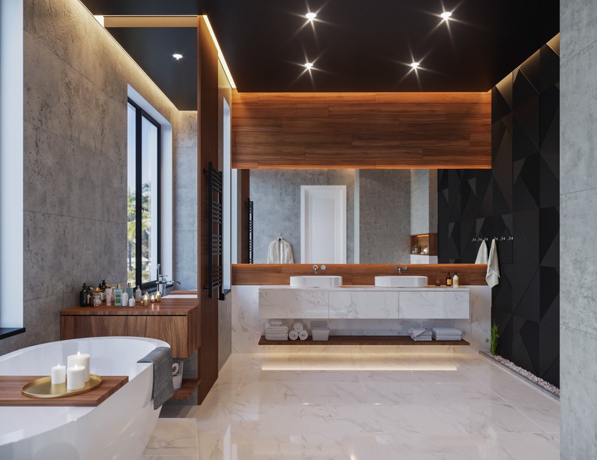 Визуализации Ванные комнаты