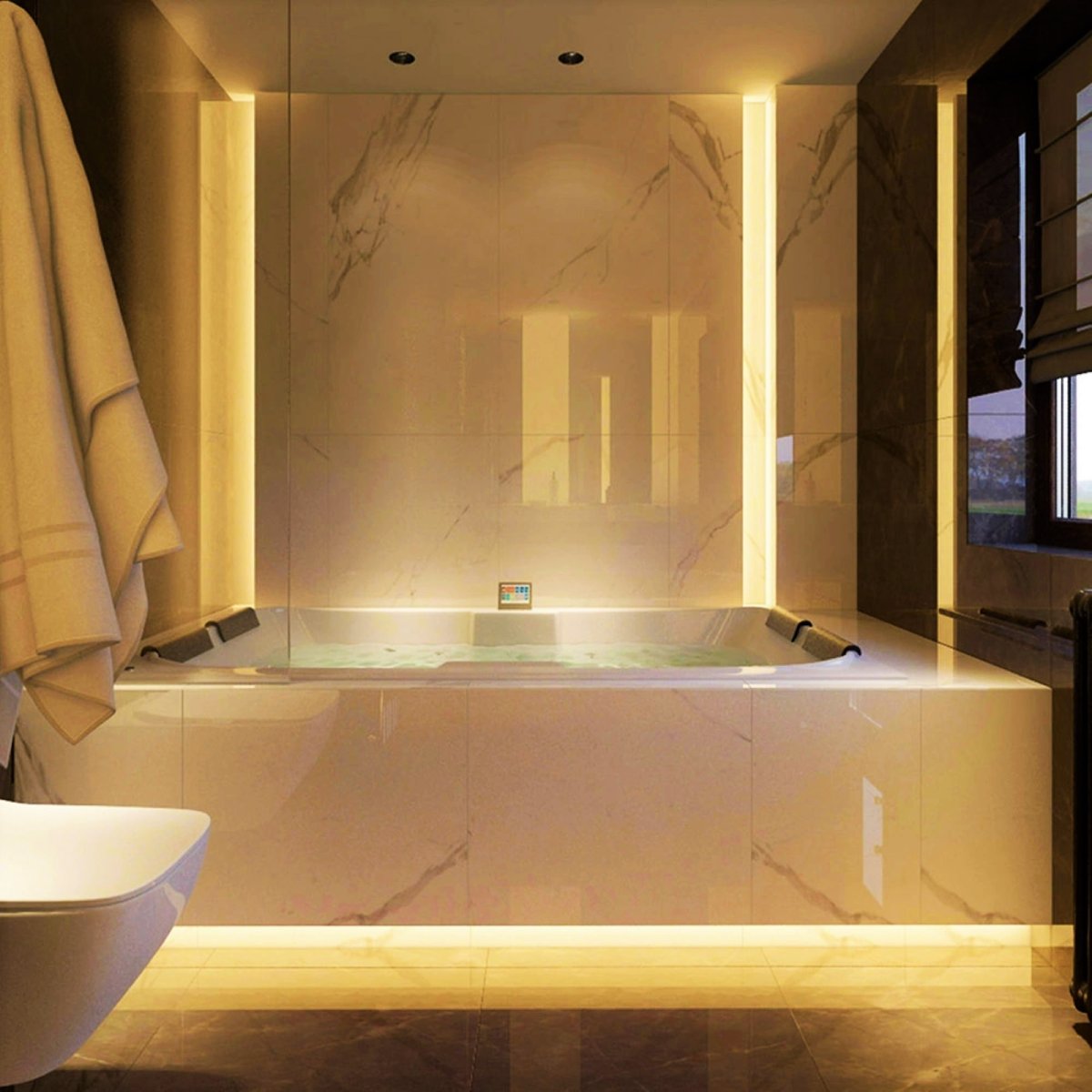 Ванная комната с подсветкой