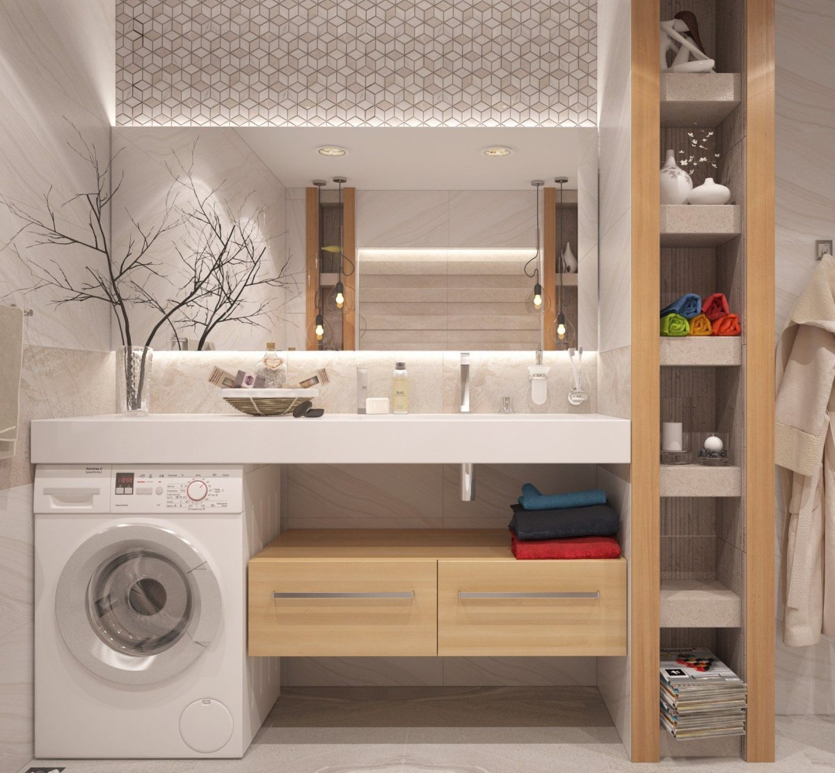 Мебель для ванной со стиральной машиной