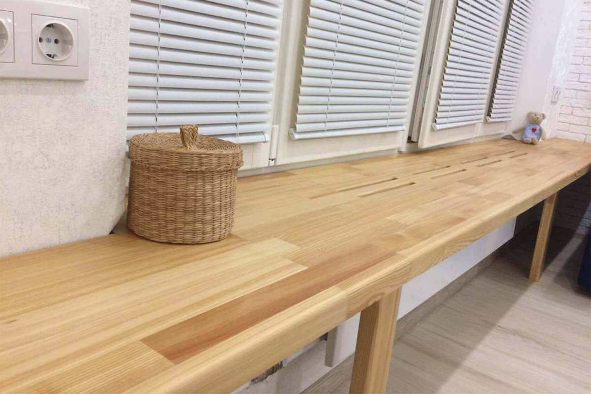 Деревянный подоконник столешница