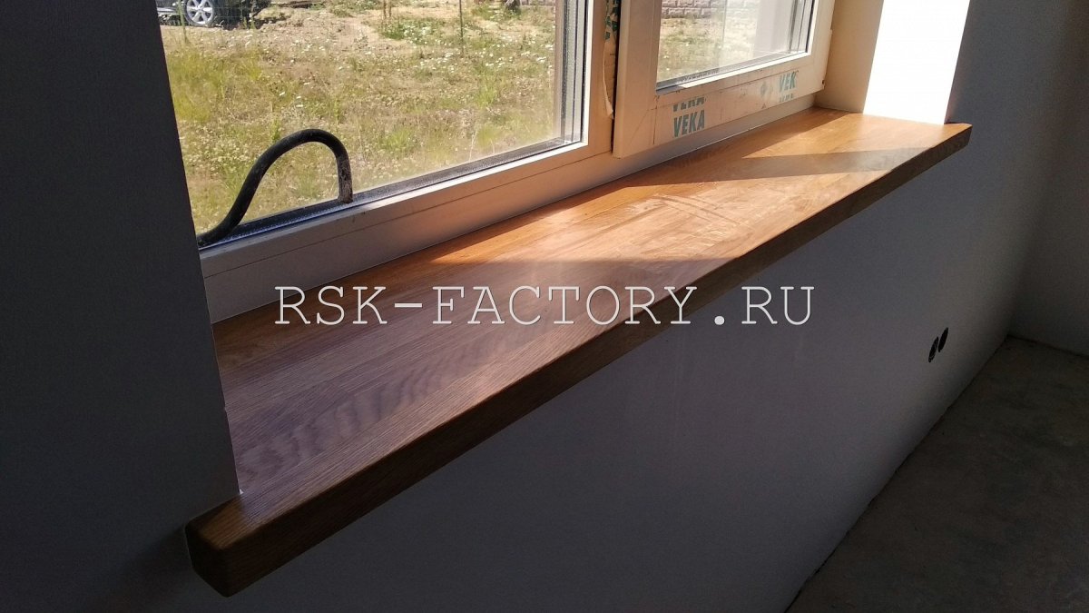 Деревянный подоконник без ушей