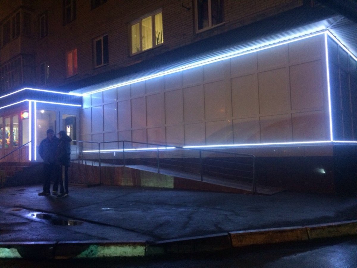 Светодиодная подсветка фасада