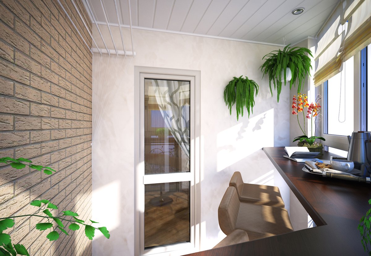 Отделка стен лоджии