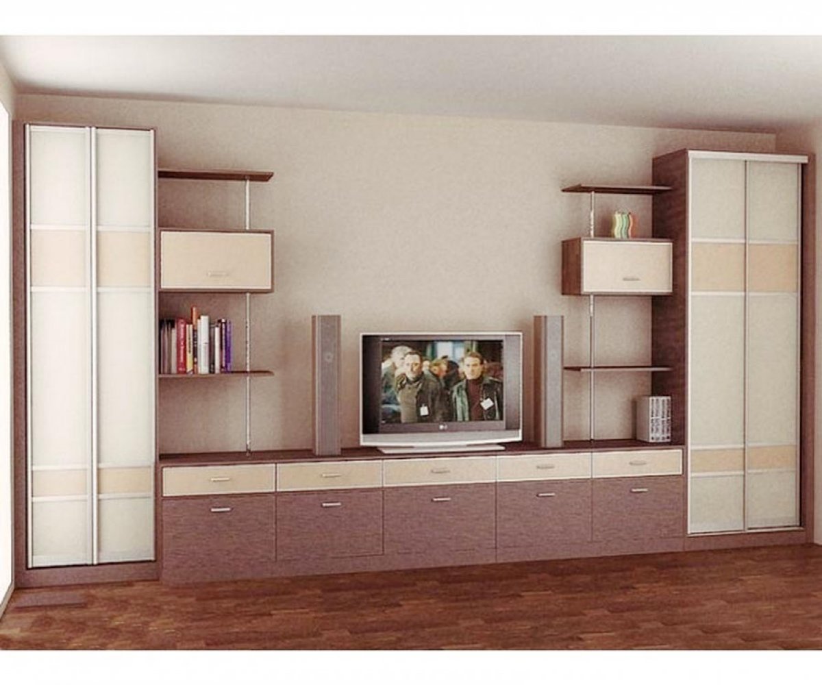 Стенка со шкафом купе в гостиную