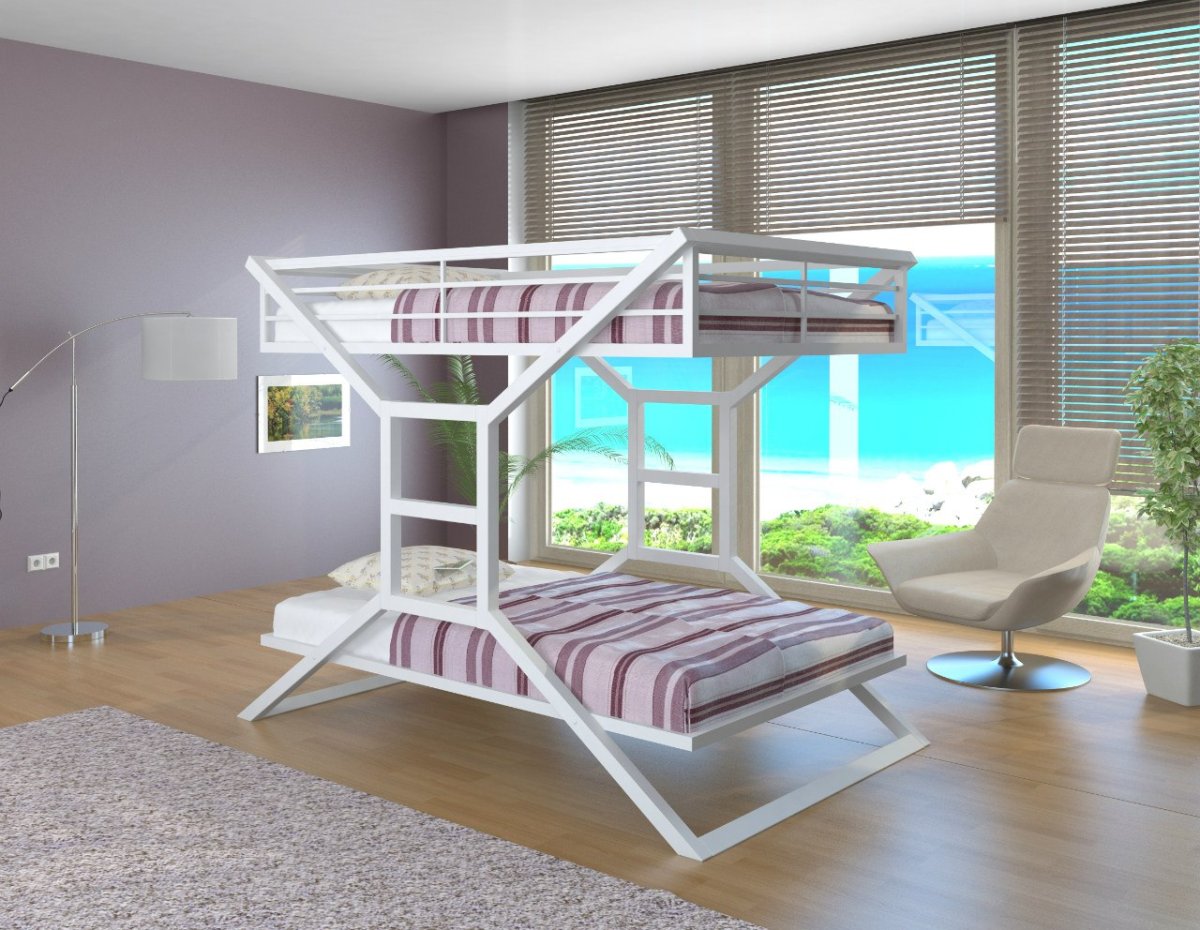 Двухэтажная двуспальная кровать