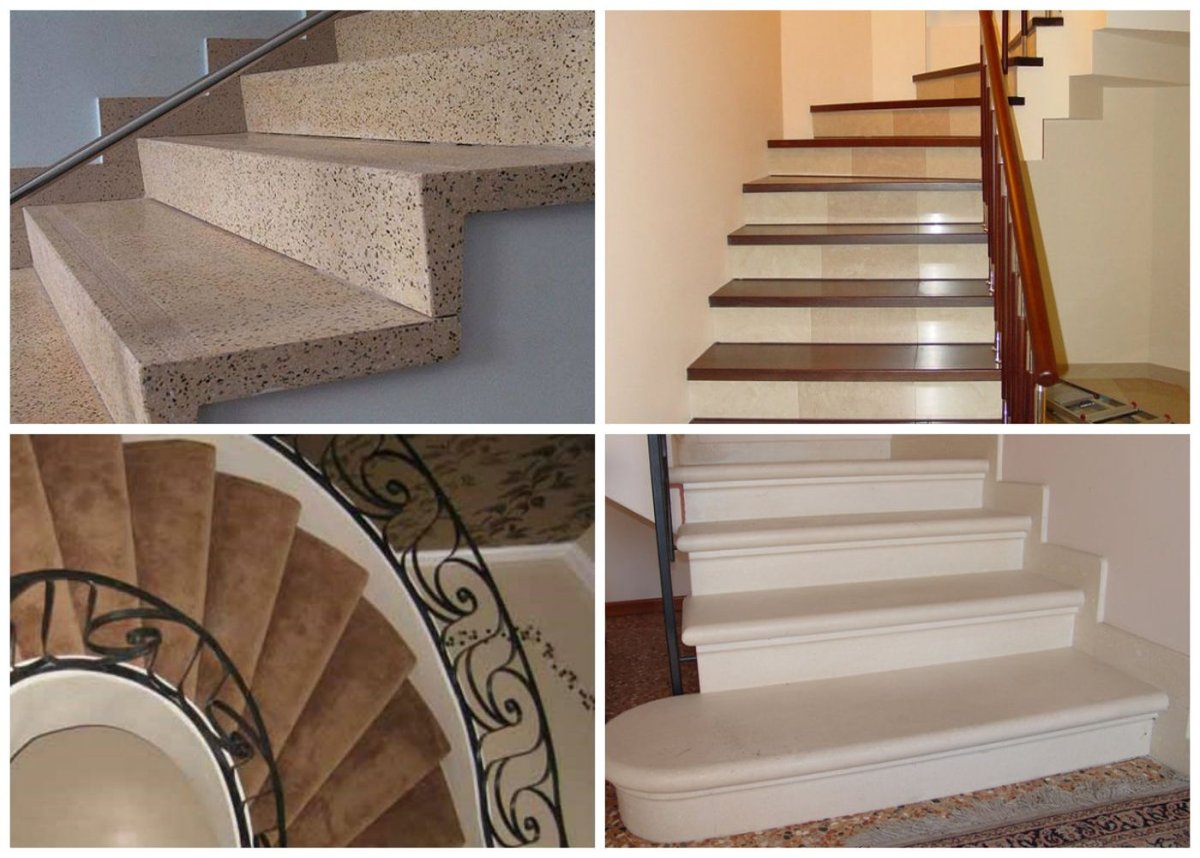 Материал для отделки лестницы из бетона