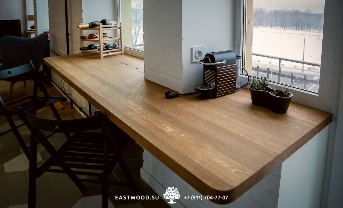 Подоконник из столешницы икеа