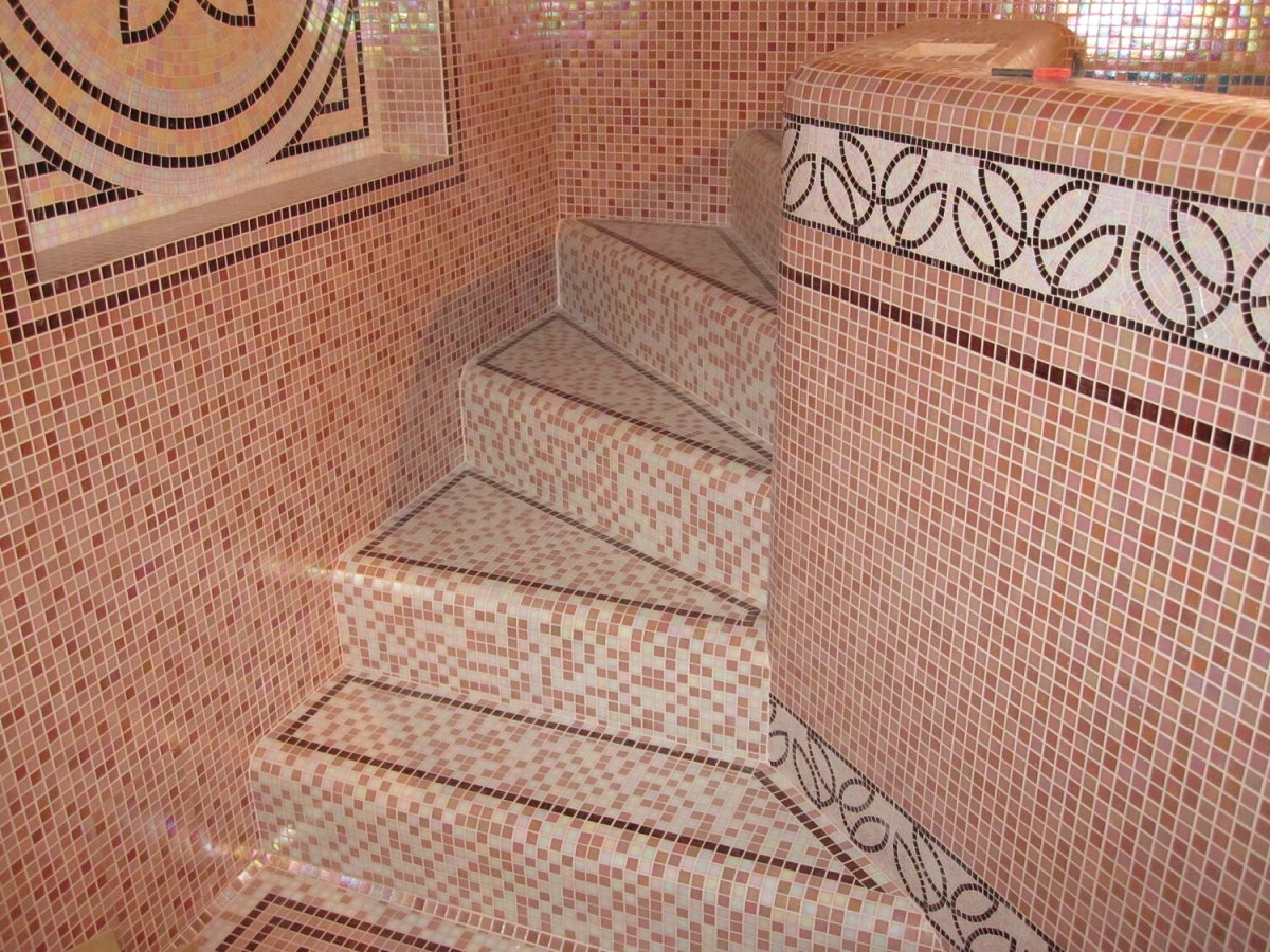 Ступени из мозаики