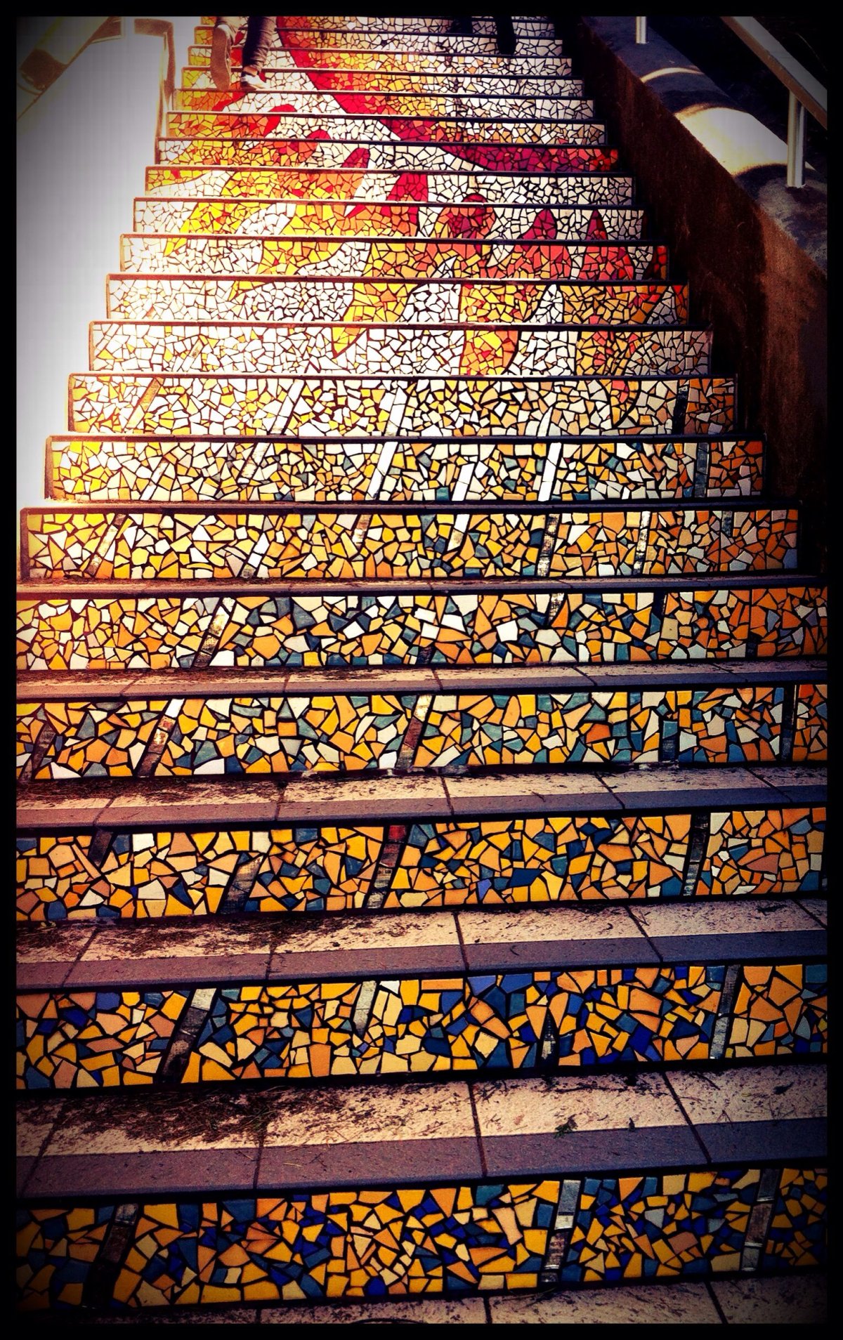 Ступени из мозаики