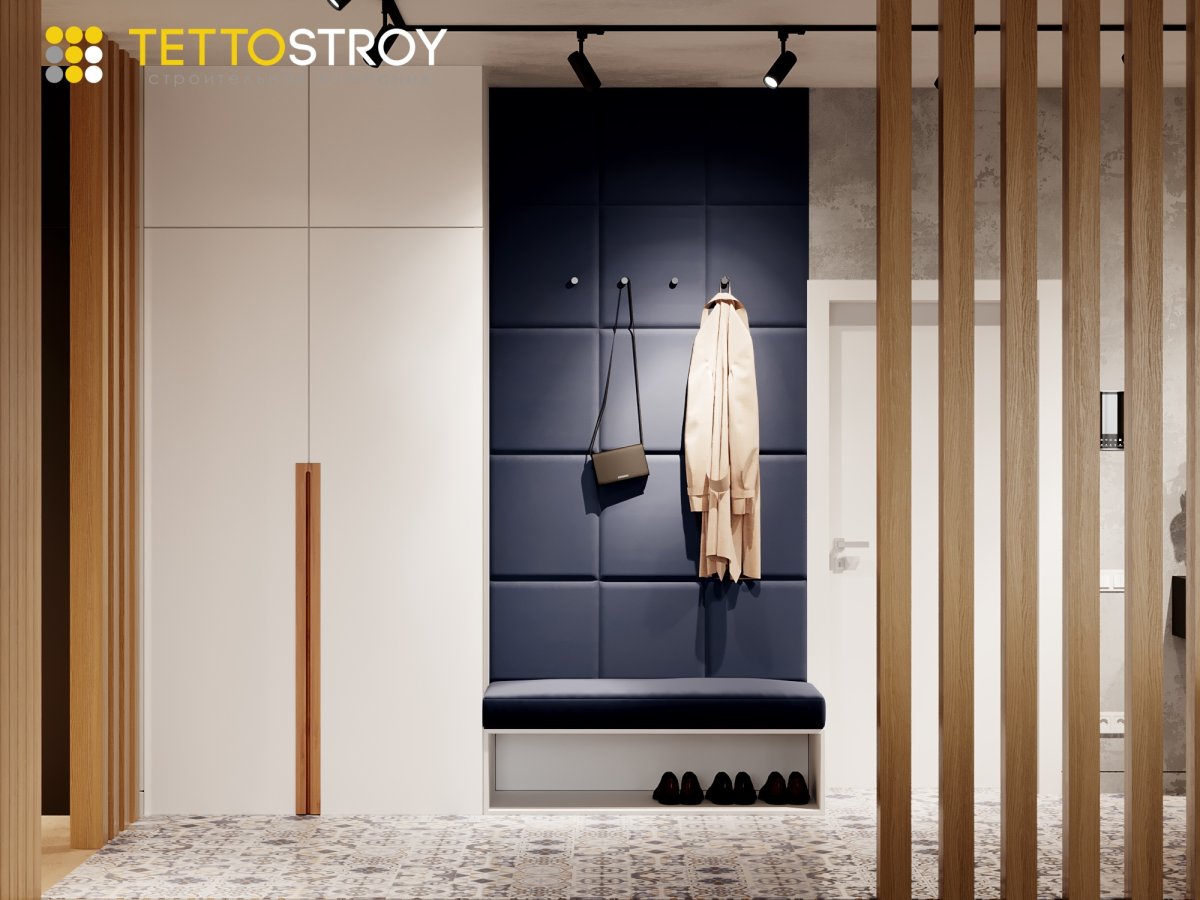 Вешалка из реек в прихожую