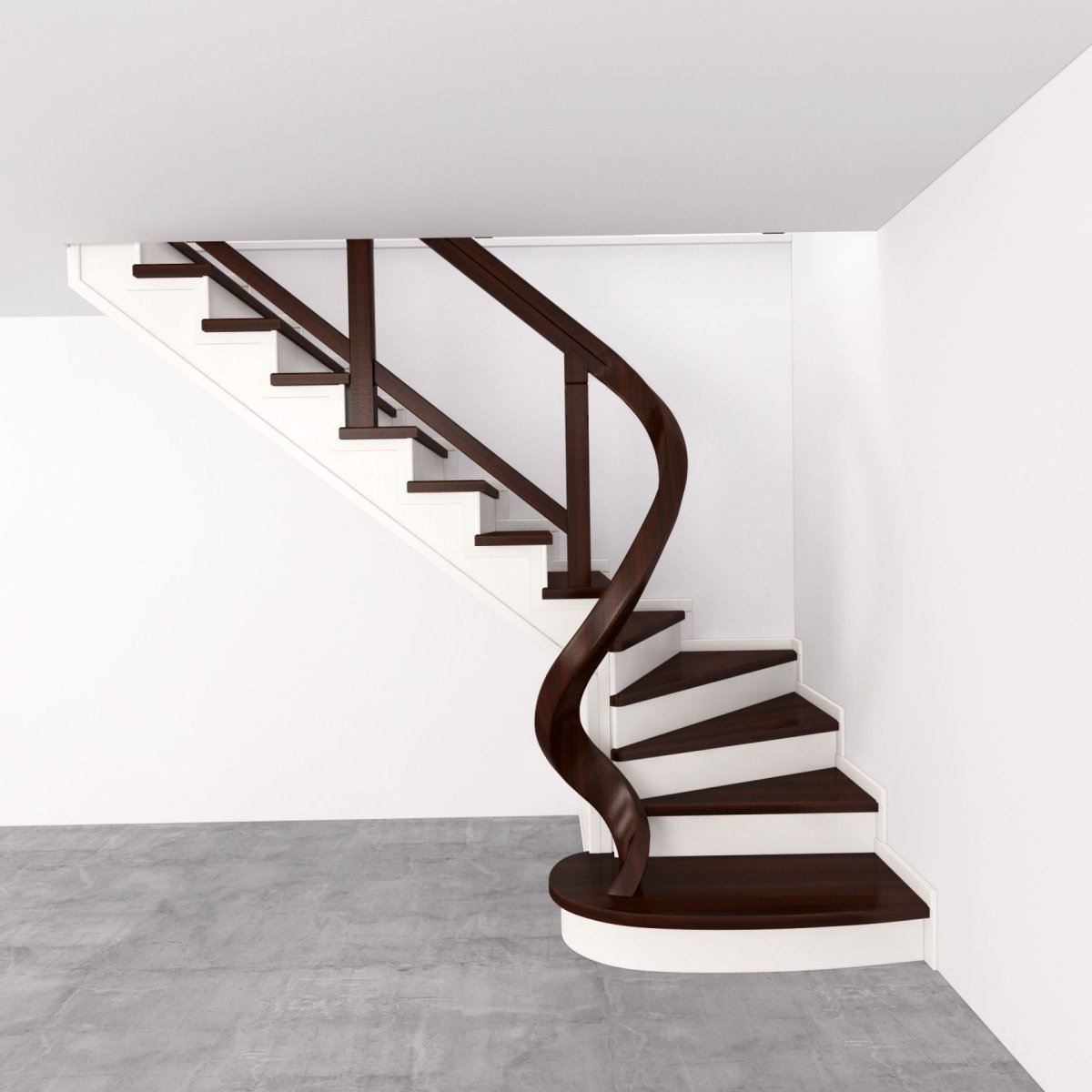 Лестница на монокосоуре 90 градусов