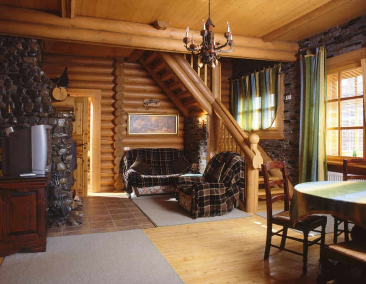 Баня двухэтажная отделка