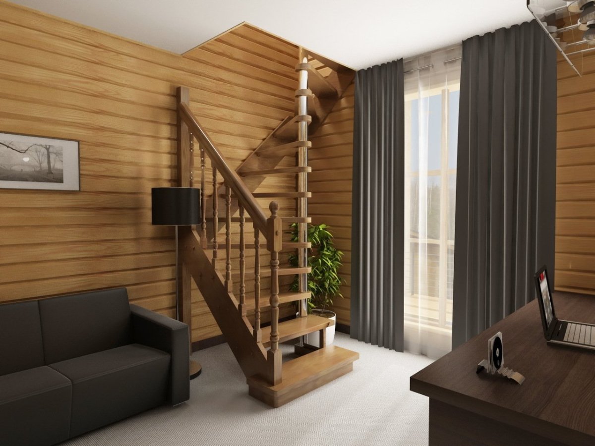 Деревянная лестница лс-04м