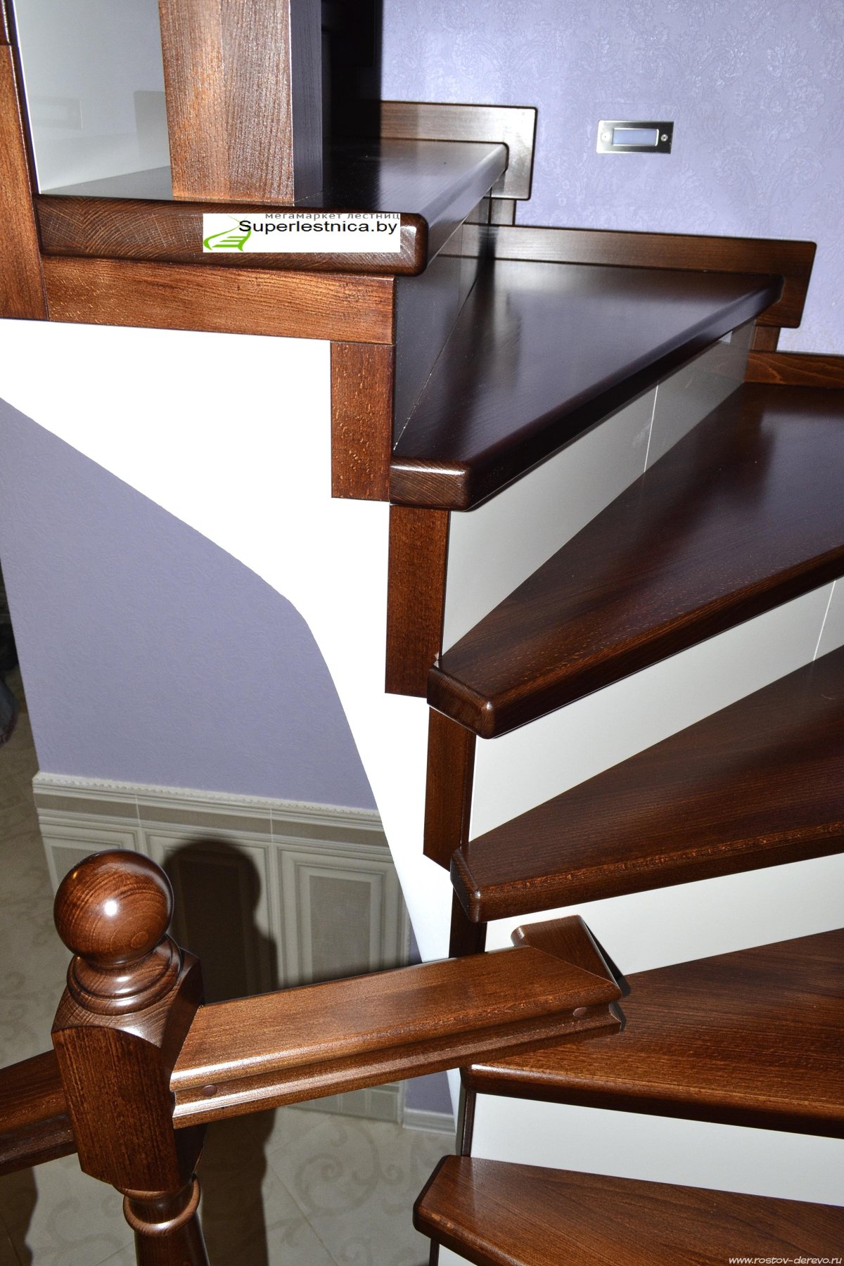 Отделка бетонной лестницы деревом