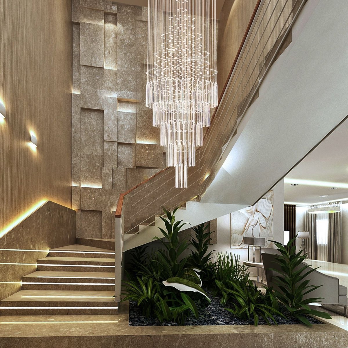 Освещение лестничного пролета