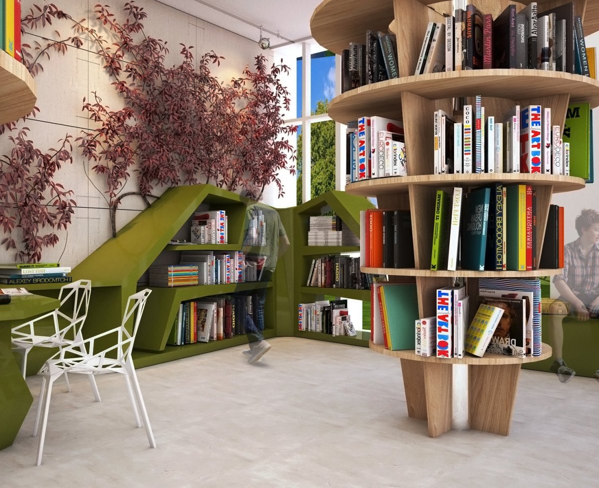 Интерьер современной библиотеки