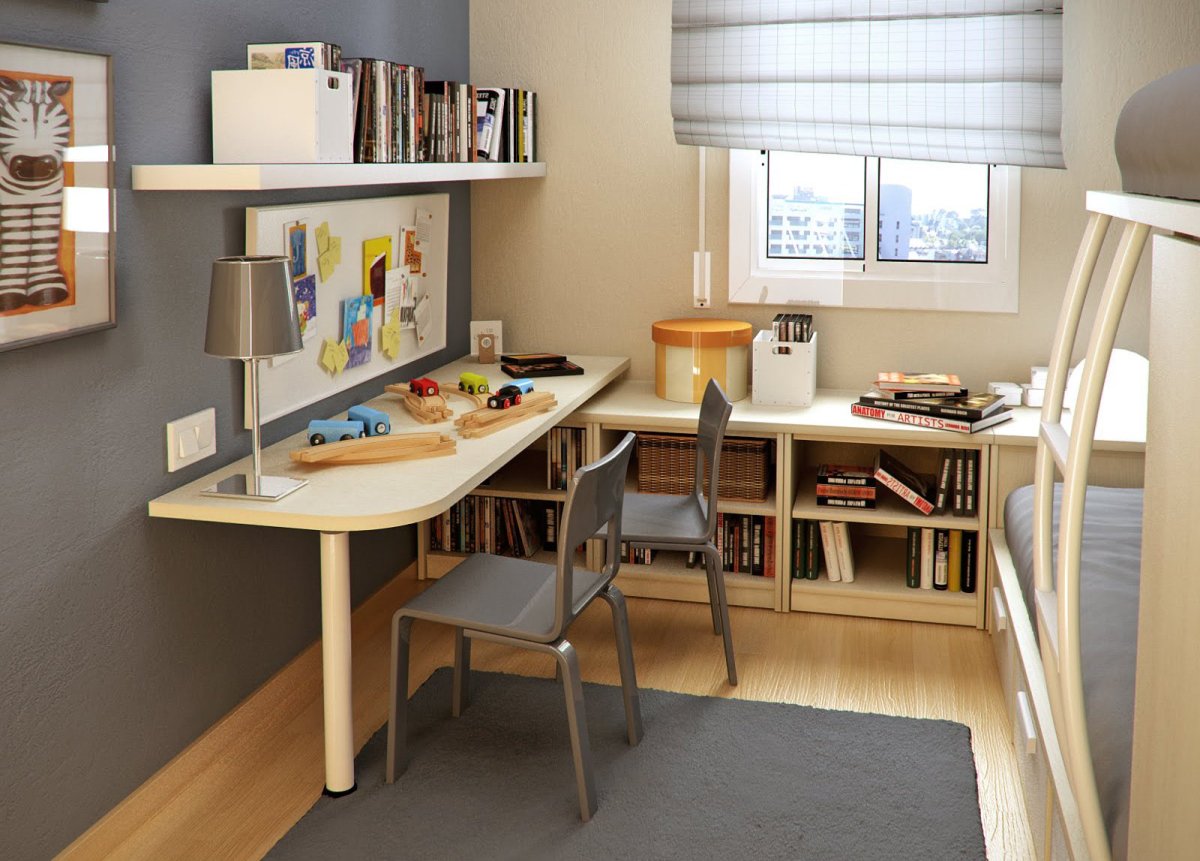 Письменный стол для двух детей