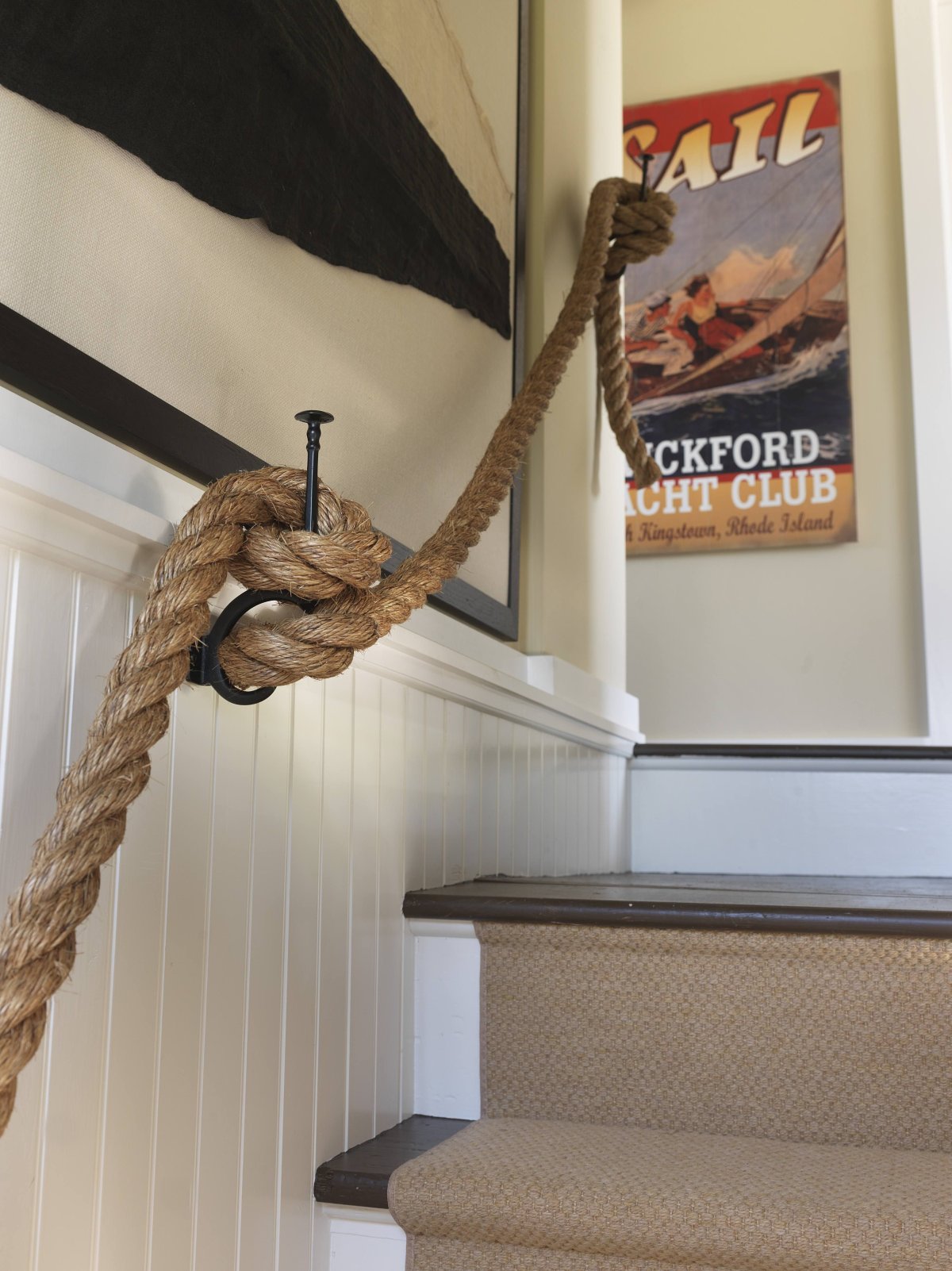 Пеньковый канат в интерьере