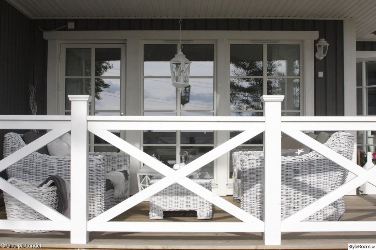 Ограждение веранды в скандинавском стиле