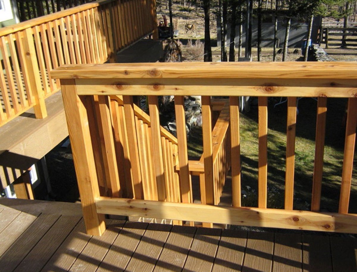 Перила террасы горизонталь