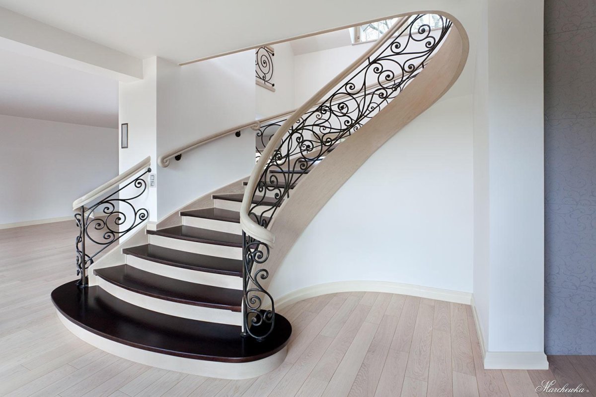 Красивые кованые лестницы