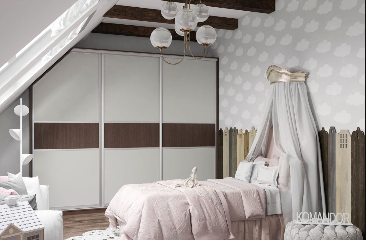 Мансардные шкафы-купе Командор