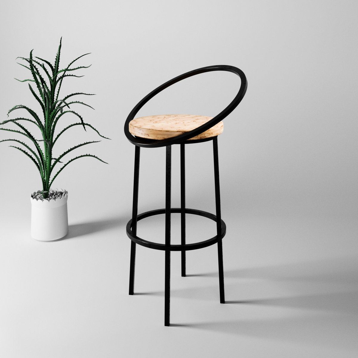 Барный стул altura Furniture 2013 Top Stool без спинки / Cerused 2