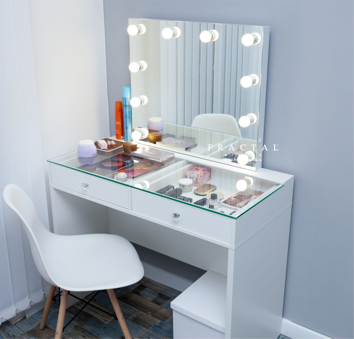 Будуарный столик Белла белый 8760338843