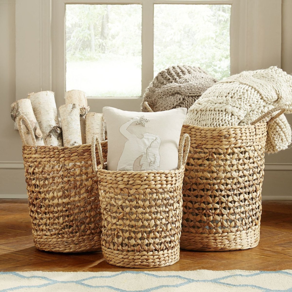 Стильные плетеные корзины