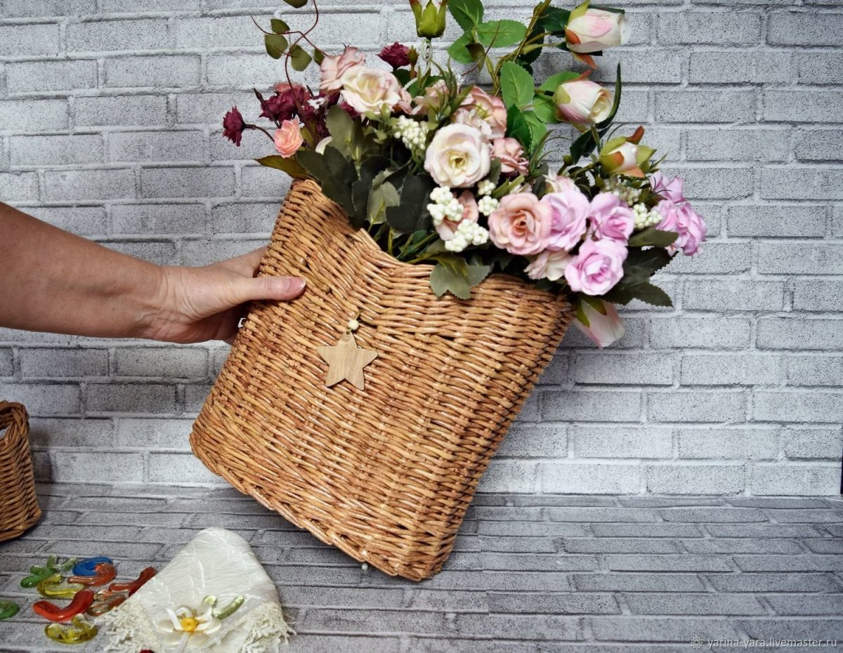 Плетёные корзины в интерьере квартиры