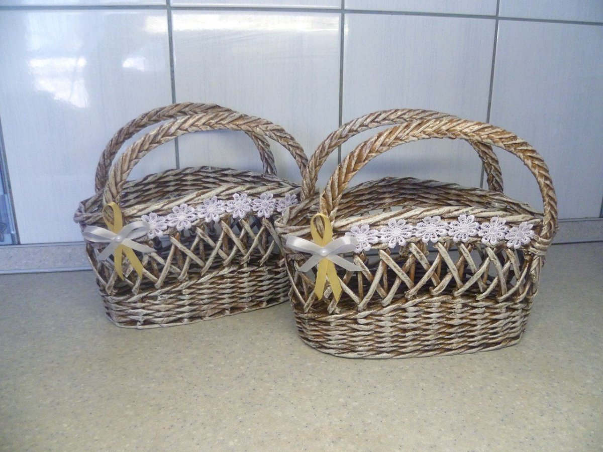 Корзинка из ивы под косметику