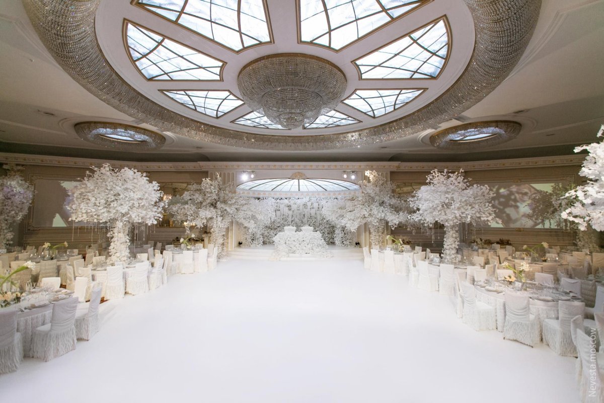 Шикарный банкетный зал для свадьбы