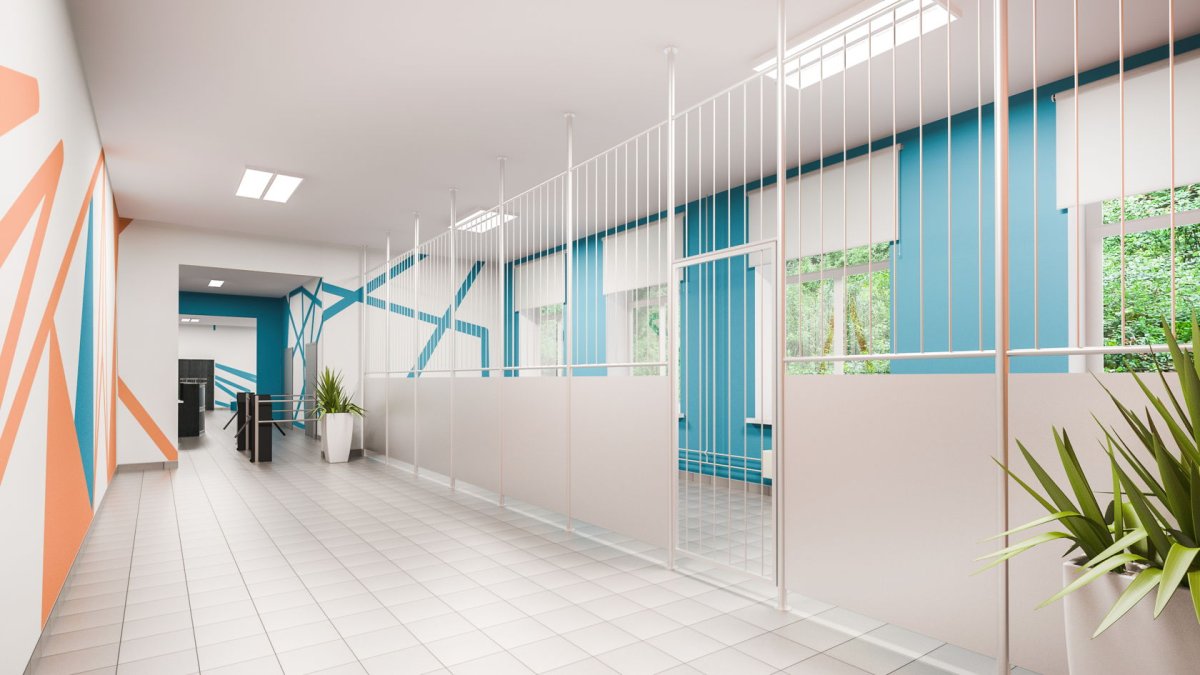 Современная школа интерьер холла