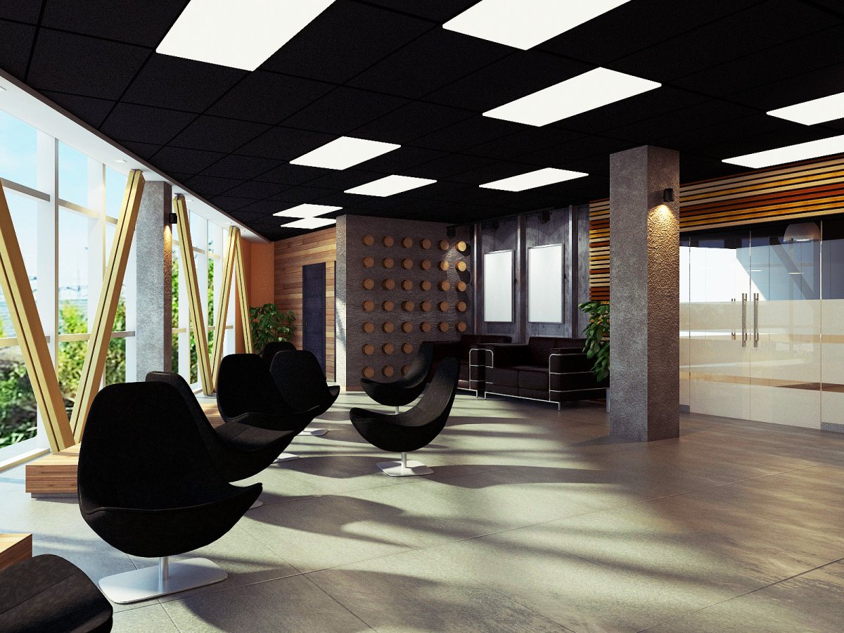 Интерьер вестибюля учебного заведения