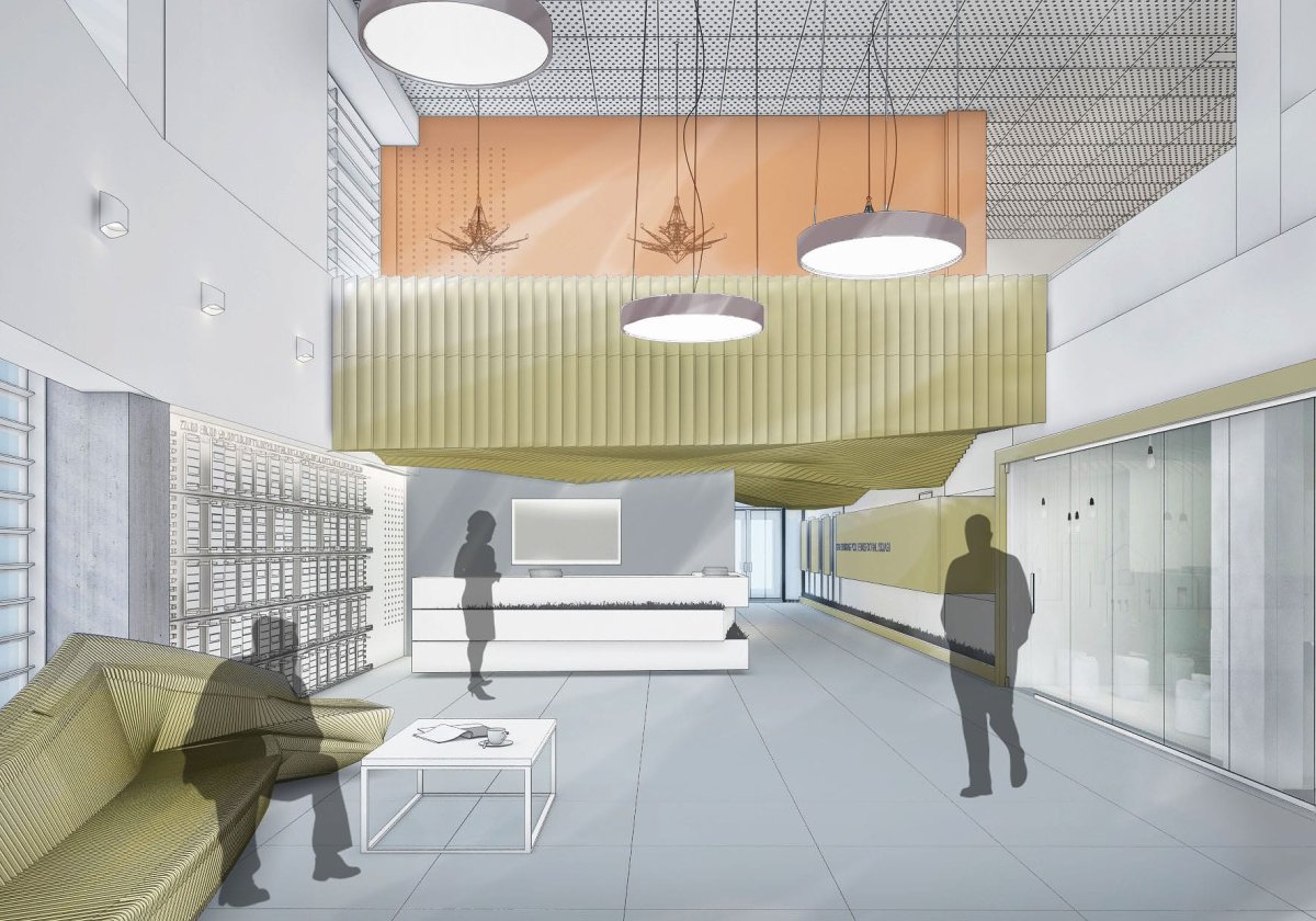 Интерьер общественного здания проект