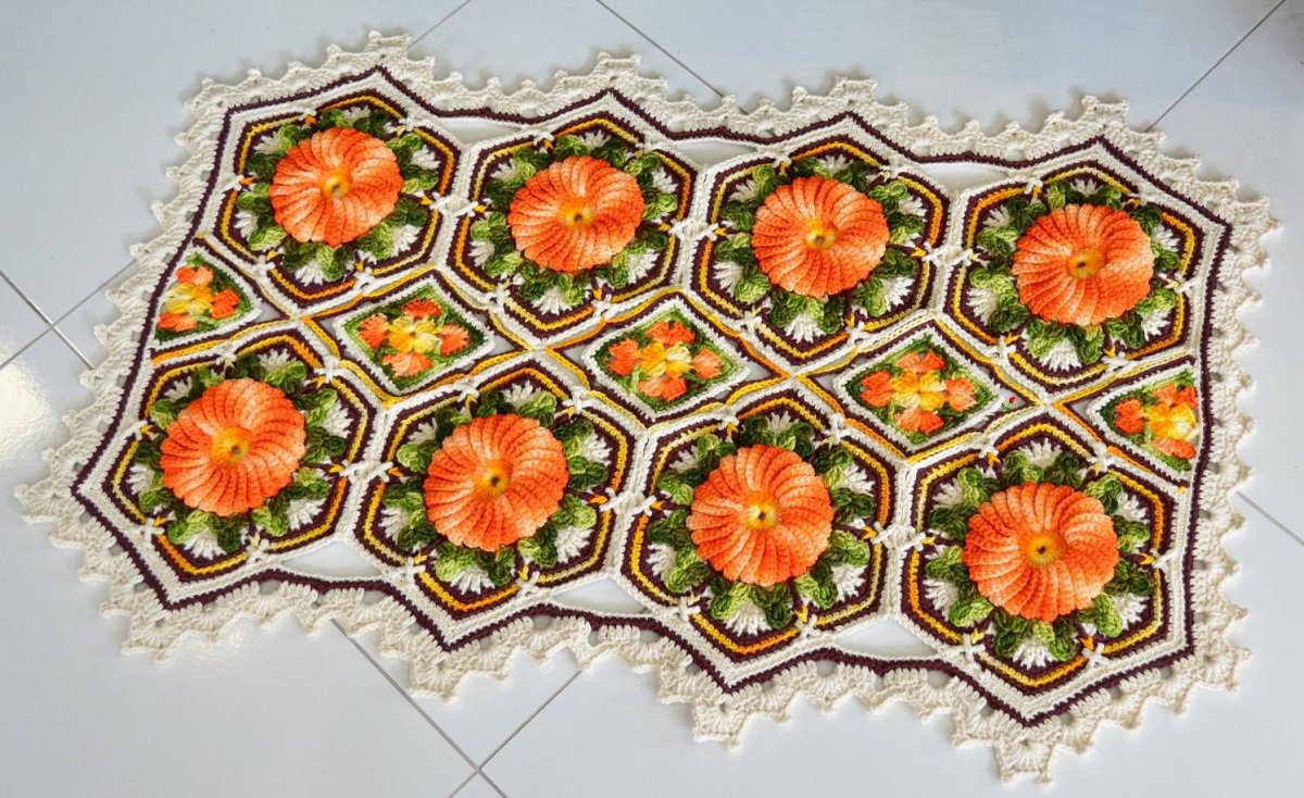 Восточные мотивы для вязания коврика