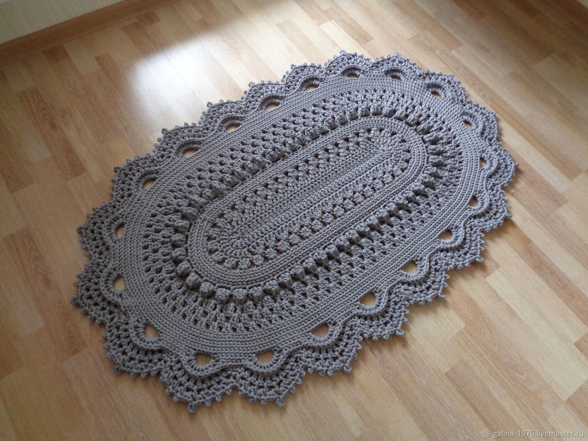 Овальный ковер из полиэфирного шнура